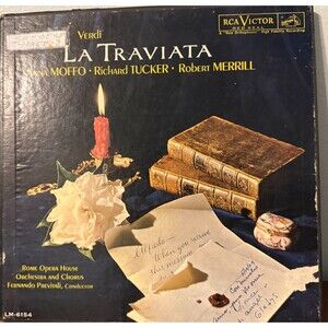 Verdi La Traviata RCA LIVING STEREO 3 LP Set TESTED Robert Merrill NM LSC 6154